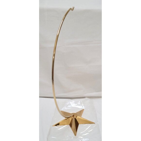 Dept 56  24K Goldplated 13” METAL ORNAMENT HANGER w/Weighted Star Base #77046 - Picture 5 of 13